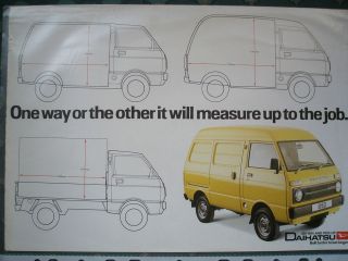 Daihatsu 850 Van & Pick Up brochure c1985