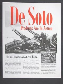 1943 De SOTO World War 2 Navy Bofors Anti Aircraft Guns Cannons 