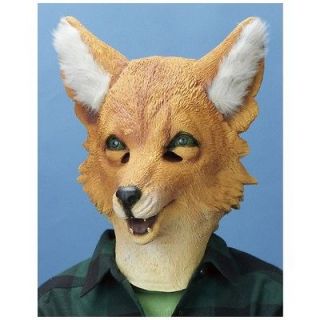Red fox Animal Mask Rubber Party Mask Head Costume for Halloween 
