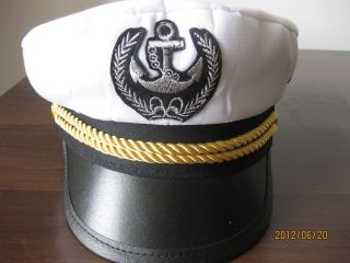 ADUILT NEW MEN WOMEN Captain Cap Captains Hat, CAPTAINS HAT SEA Yacht