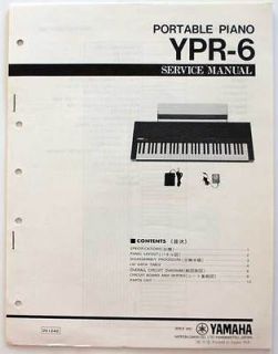 YAMAHA Portable Piano YPR   6 Plus parts list for YPR   1   SERVICE 