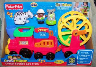 FISHER PRICE LITTLE PEOPLE ZOO TALKERS ANIMAL SOUNDS ZOO TRAIN SET
