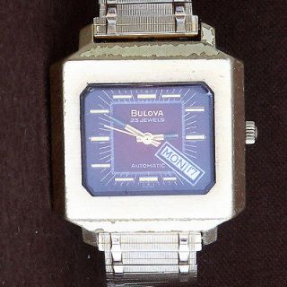 rare vintage mans bulova swiss watch 23 j automatic N3 1973