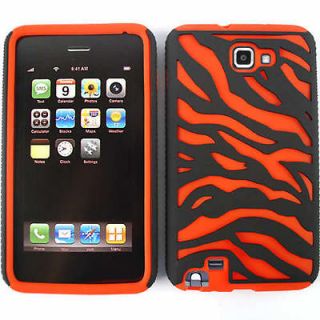 Red and Black Zebra Skin Protector Cover Case for Samsung Galaxy Note 