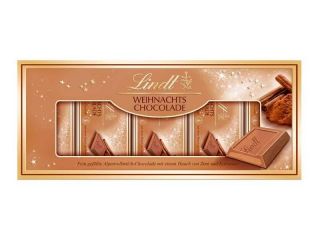 Lindt Christmas Swiss Premium Alpine Milk Chocolate With Cinnamon 