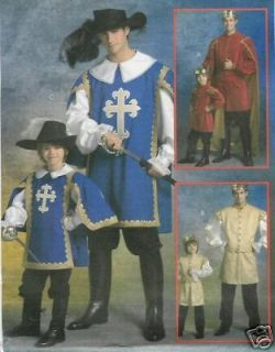 Prince Charming Camelot Musketeers costume PATTERN Mens McCalls 5214 