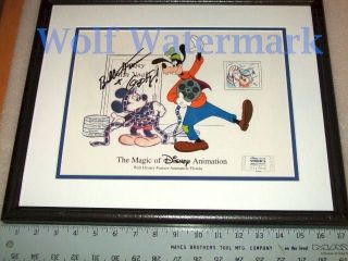 Autographed Disney MGM Studo Cel GOOFY Bill Farmer Its a Wrap Framed 