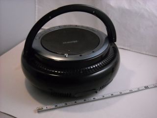 Memorex Portable CD  Player with AM FM radio round black digital 
