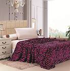 Animal Prints Blanket Leopard & Zebra 4 Colors, Twin, Full, Queen 