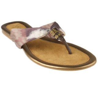 Kathy Van Zeeland KVZ LEOPARD Animal Print Thong Slide Sandal Shoe Sz 