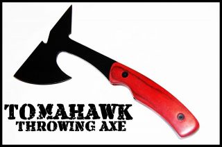 TOMAHAWK THROWING AXE w/ SHEATH BATTLE TACTICAL HATCHET Knife WOOD 