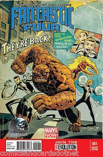 Fantastic Four # 1 by Matt Fraction MARVEL NOW Very Limited PHANTOM 