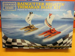 OFFICIAL CUB SCOUT RAINGUTTER REGATTA TRIMARAN BOAT KIT