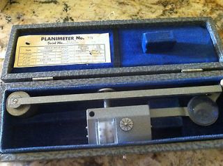 Dietzgen Planimeter #701 Serial# F ASC  1049 W/ orgional box