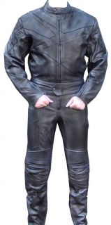   Riding Racing Track Suit w/ padding All Leather Drag Suit Black