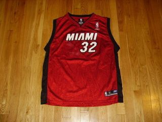 REEBOK SHAQUILLE SHAQ ONEAL RED MIAMI HEAT YOUTH NBA THROWBACK JERSEY 