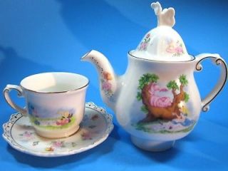 Disney Teapot Alice in Wonderland Cup and Saucer Set