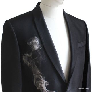 Alexander McQueen Runway Collection Jacquard Smoke Pattern Jacket IT44