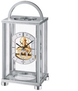 Seiko QHG034SLH Silvertone Skeleton Mantel or Desk Clock