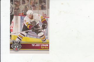 2006/07 CHICAGO WOLVES AHL JOEY CRABB (ALASKA ACES)