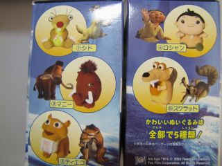 Ice Age mini plush set of 5 from Japan Scrat Sid the Sloth Manny 