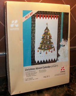 Vintage 1976 LeeWards Felt and Sequins Advent Calendar Kit   UNOPENED