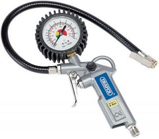 Draper Air Tyre Inflator with Pressure Gauge for use with a compressor 