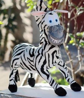 KK 9 Zebra Madagascar w/Unique Eyes Plush Soft Toy Stuffed Animal
