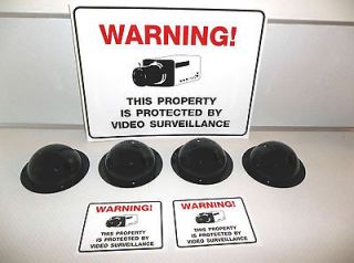   VIDEO SURVIELLANCE CCTV SECURITY DOME DUMMY CAMS CAMERAS+YARD SIGN LOT