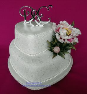 Brand New acrylic Monogram letters wedding cake toppers