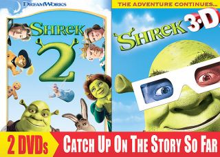 Shrek 2 Shrek 3D Party in the Swamp 2 Pack DVD, 2007, 2 Disc Set 