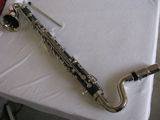 Great bass clarinet, Bb keys ebonited body, silver plated,great tone 