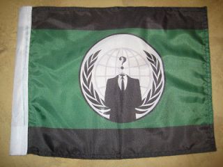 Anonymous Protest Flag 15x12 ANON Occupy Wallstreet 99%
