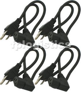 Newly listed 4x HOSA 1 ft Right Angle 90 Degree IEC Power Cord NEW