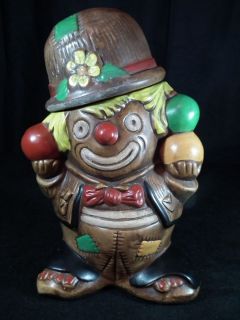   HOBO CLOWN COOKIE JAR BY CALIFORNIA ORIGINALS  RARE AND HARD TO FIND