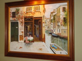 Riamondo Robertio Bio Italian 1947   “Venice” Oil on Canvas 