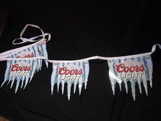 Coors Light Icicle Cold Beer flag string banner beer bar Pub sign Ice 