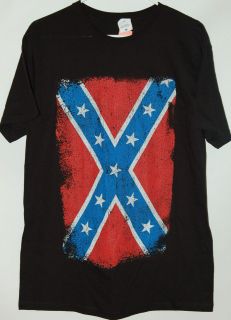 Confederate Flag distressed print T Shirt tee Southern Pride South 