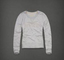 NEW NWT Abercrombie A&F womens medium gray sweatshirt shirt savannah 