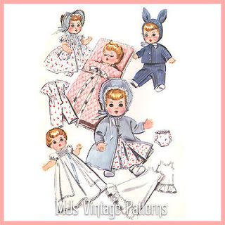 Vtg 1950s Doll Clothes Pattern ~ 19 20 21 Tiny Tears, Betsy Wetsy 