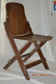 Machine Age Solid Wood Folding Chair Industrial1940​s   Auditorium 