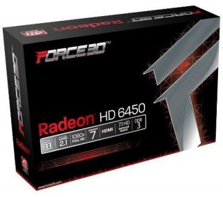 Force3D HD 6450 AMD ATI Radeon 2GB +Cooling Fan PCI Express Video Card 
