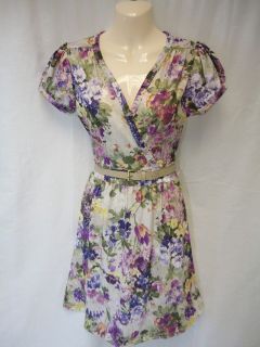 vie floral 40s / 50s vintage inspired day dress with nipped in 