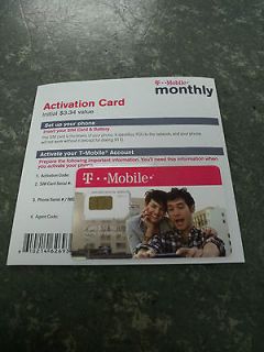 Mobile Prepaid Sim Card Activation Kit with $3.34 New Unactivated