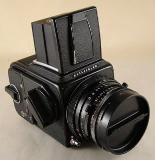Hasselblad 500CM 500C/M Black Camera Set 80mm CF T* Lens A12 Back EXC+ 