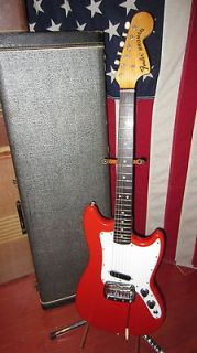 Vintage Original 1971 Fender Bronco Electric Guitar Red Clean w 