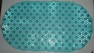 Turquoise Aqua Water Blue Bubble Vinyl Non Slip Bath Tub Mat NEW