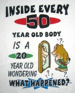 FUNNY 50TH BIRTHDAY 50 YEARS OLD GRAPHIC LADIES COTTON T SHIRT XL
