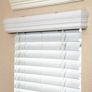   BLIND 34 x 48 INCHES IN WHITE W/UPGRADED CROWN VALANCE FASCIA FREE