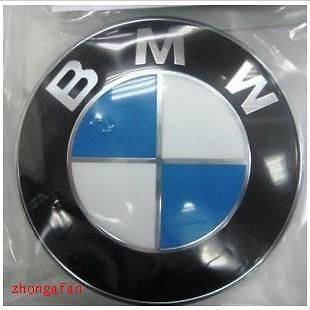 NEW BMW Car Emblem Chrome Logo HOOD Badge Roundel raised 82MM with 5MM 